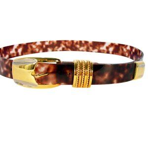BB SIMON Vintage Tortoise Shell Belt Sz M (27"-31") - MINT - Made in SPAIN